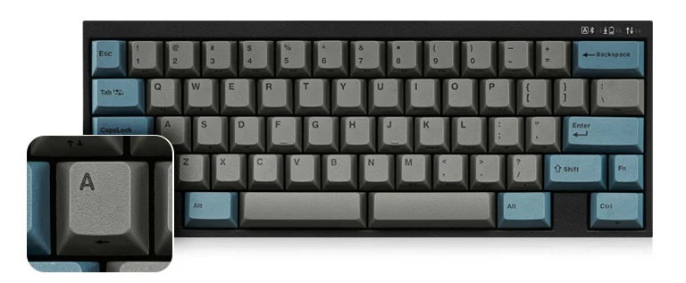 Leopold FC630MBT Blue / Grey 60% Bluetooth Mechanical Keyboard - Image 3