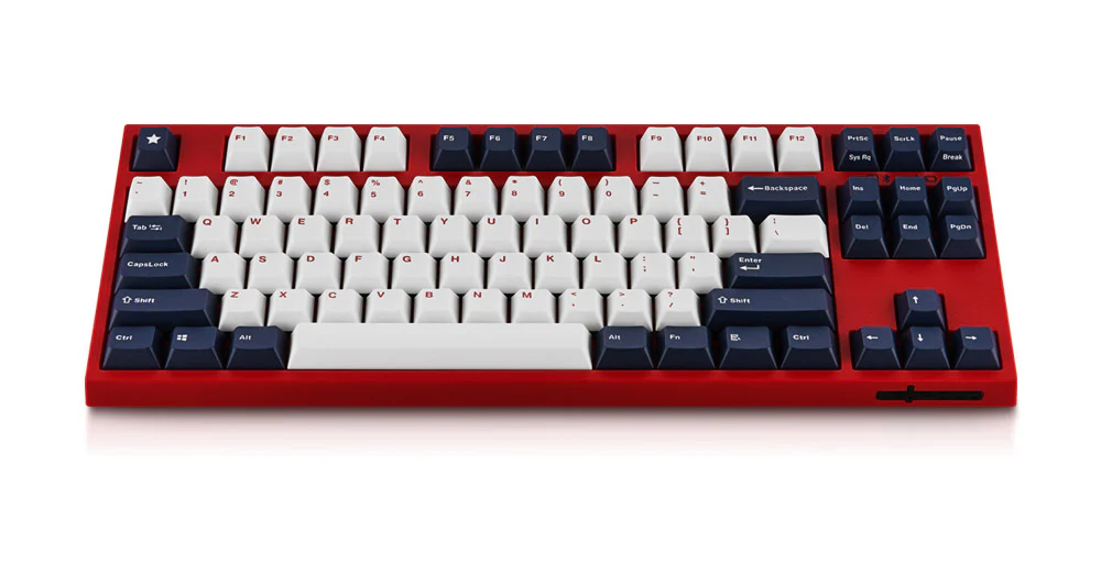 Leopold FC750RBT White Blue Star TKL Bluetooth PD Double Shot PBT Mechanical Keyboard - Image 2