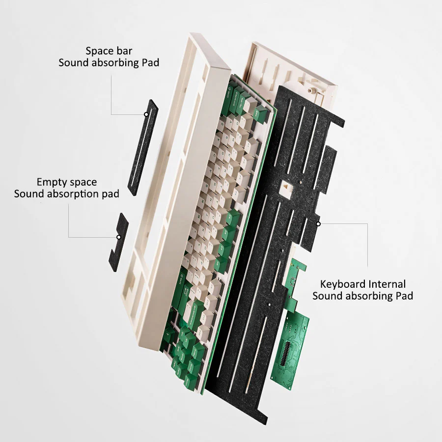 Leopold FC750RBT White/Green PD TKL Bluetooth Double Shot PBT Mechanical Keyboard - Image 5