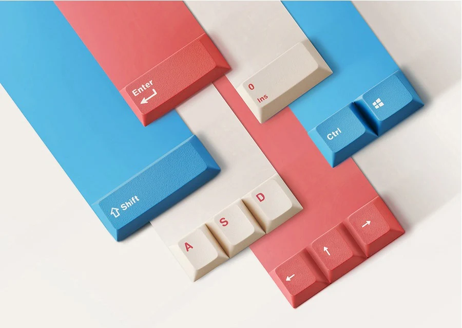 Leopold FC750RBT V2 Coral / Blue Bluetooth Mechanical Keyboard - Image 5