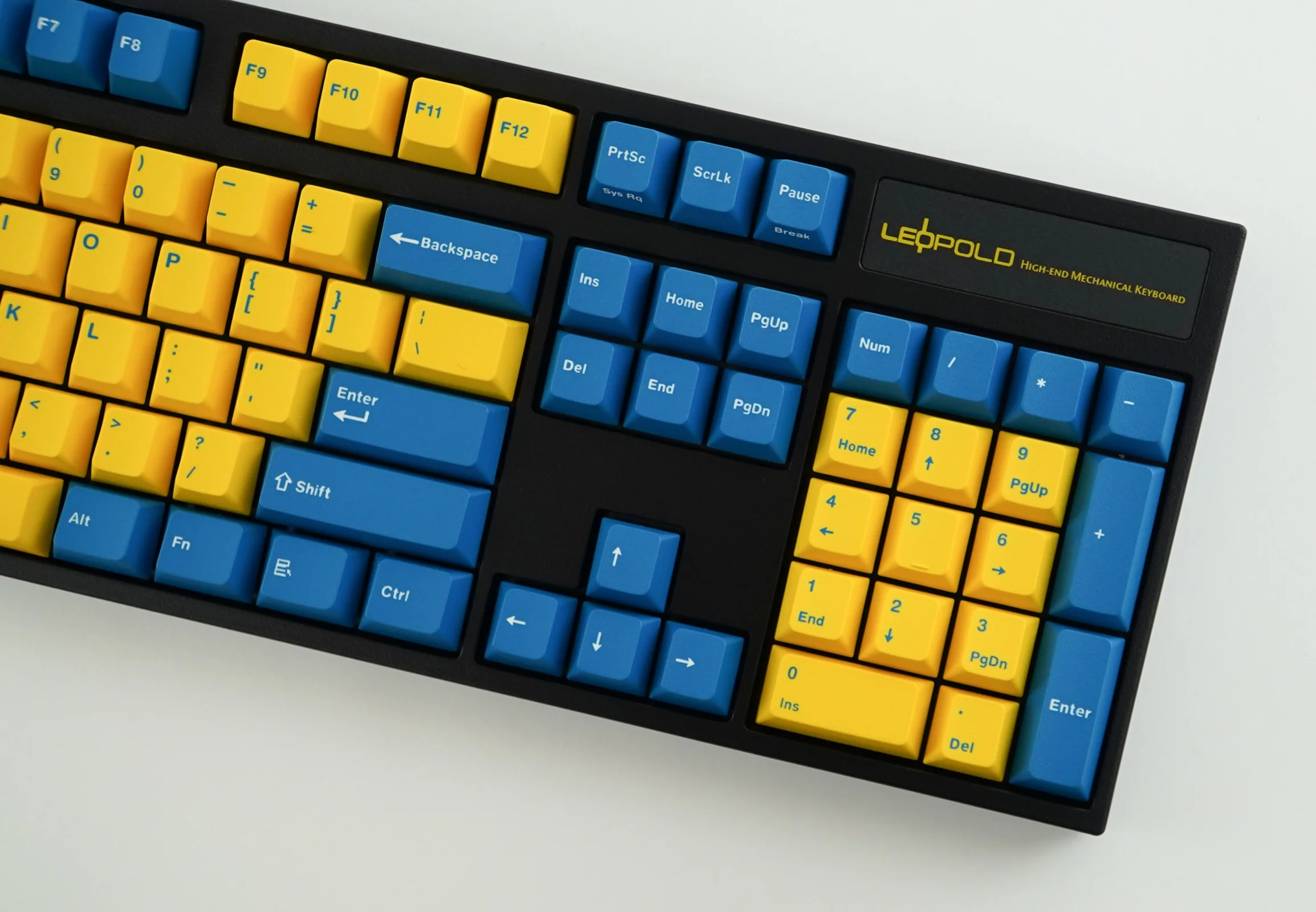 Leopold FC900R Yellow/Blue PD Double Shot PBT Black Case Mechanical Keyboard - Image 3