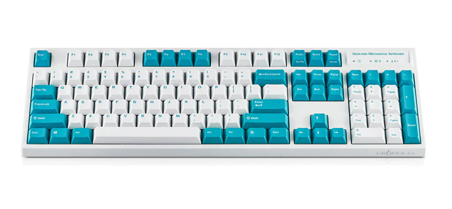 Leopold FC900RBT White/Mint Bluetooth PD Double Shot PBT Mechanical Keyboard - Image 2