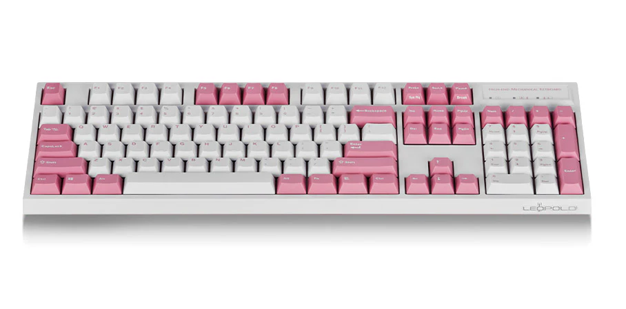 Leopold FC900RBT White/Pink Bluetooth PD Double Shot PBT Mechanical Keyboard - Image 2