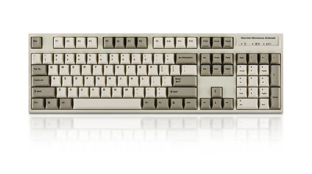 Leopold NP900RBT Two Tone White Bluetooth PD Double Shot ABS Mechanical Keyboard