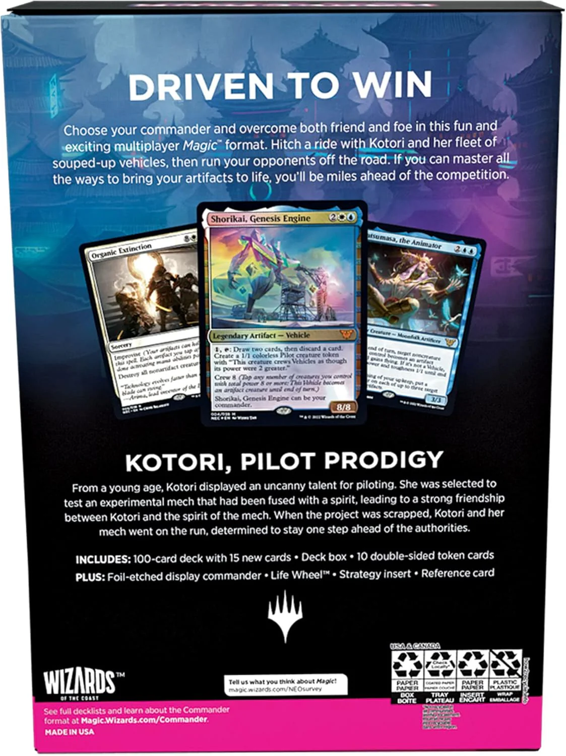 Magic The Gathering Kamigawa Neon Dynasty Commander Deck Buckle Up - Image 3