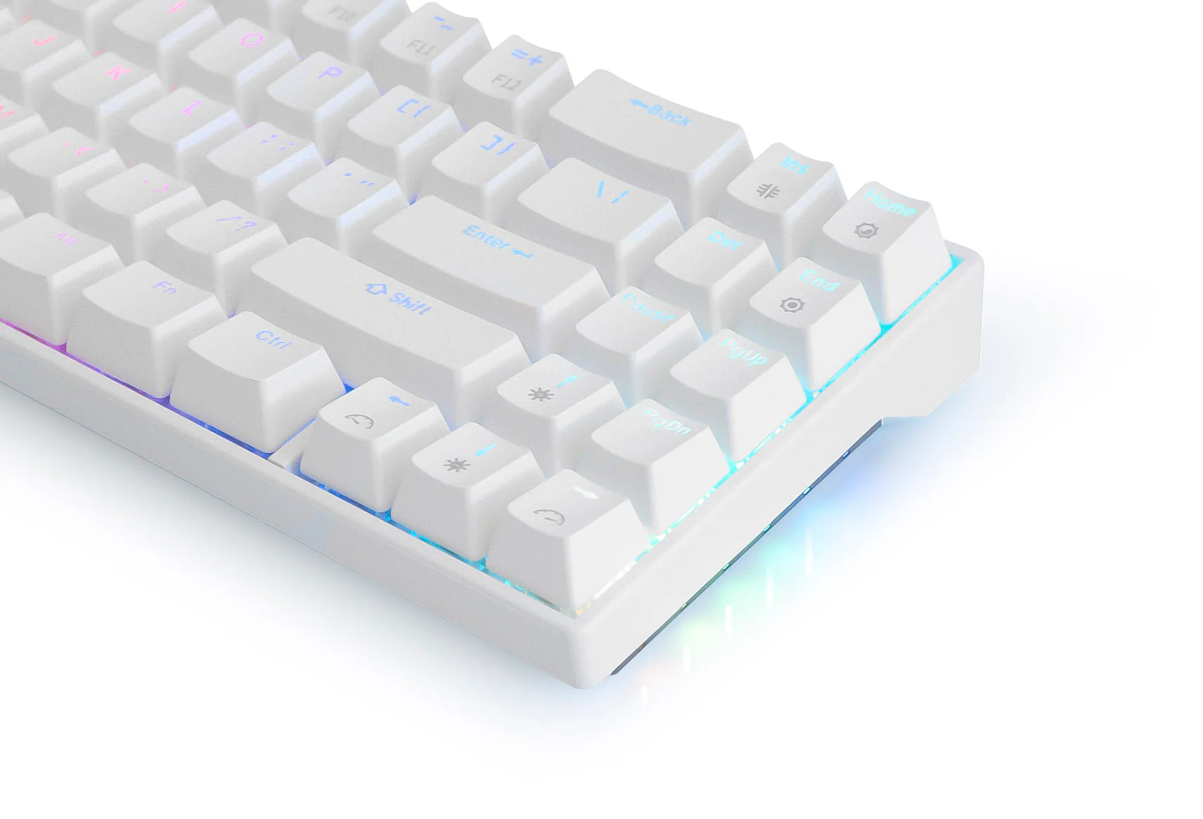 Meko Push White 65% Hotswap Bluetooth RGB Double Shot ABS Mechanical Keyboard - Image 6