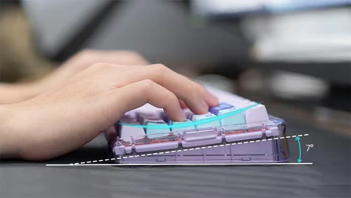 MelGeek Mojo84 Vaporwave 75% Hotswap Wireless RGB Mechanical Keyboard - Image 9