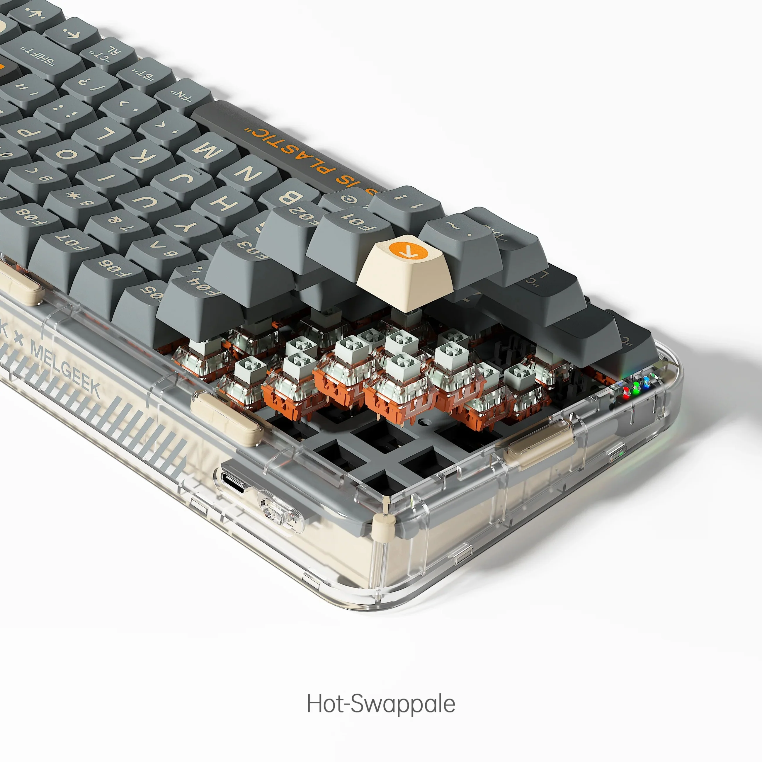 MelGeek Mojo84 Wasteland 75% Hotswap Wireless RGB Mechanical Keyboard - Image 6
