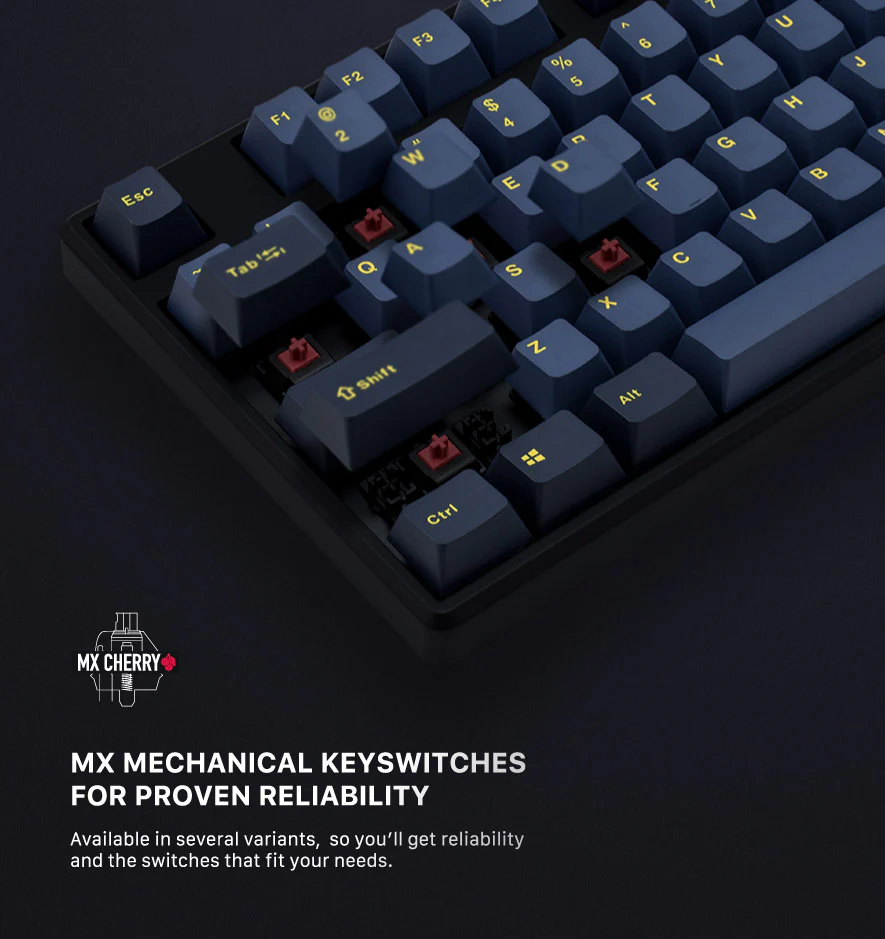 Mistel X8BT V2 Glaze Blue Hotswap Bluetooth Double Shot PBT Mechanical Keyboard - Image 3