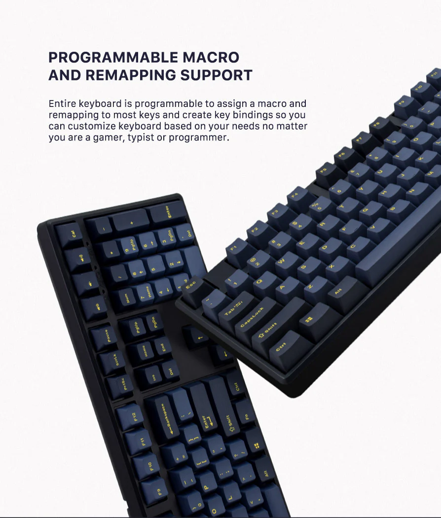 Mistel X8BT V2 Glaze Blue Hotswap Bluetooth Double Shot PBT Mechanical Keyboard - Image 6