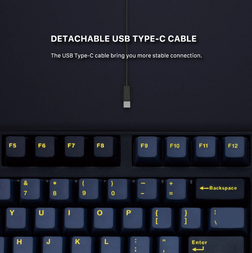Mistel X8BT V2 Glaze Blue Hotswap Bluetooth Double Shot PBT Mechanical Keyboard - Image 9