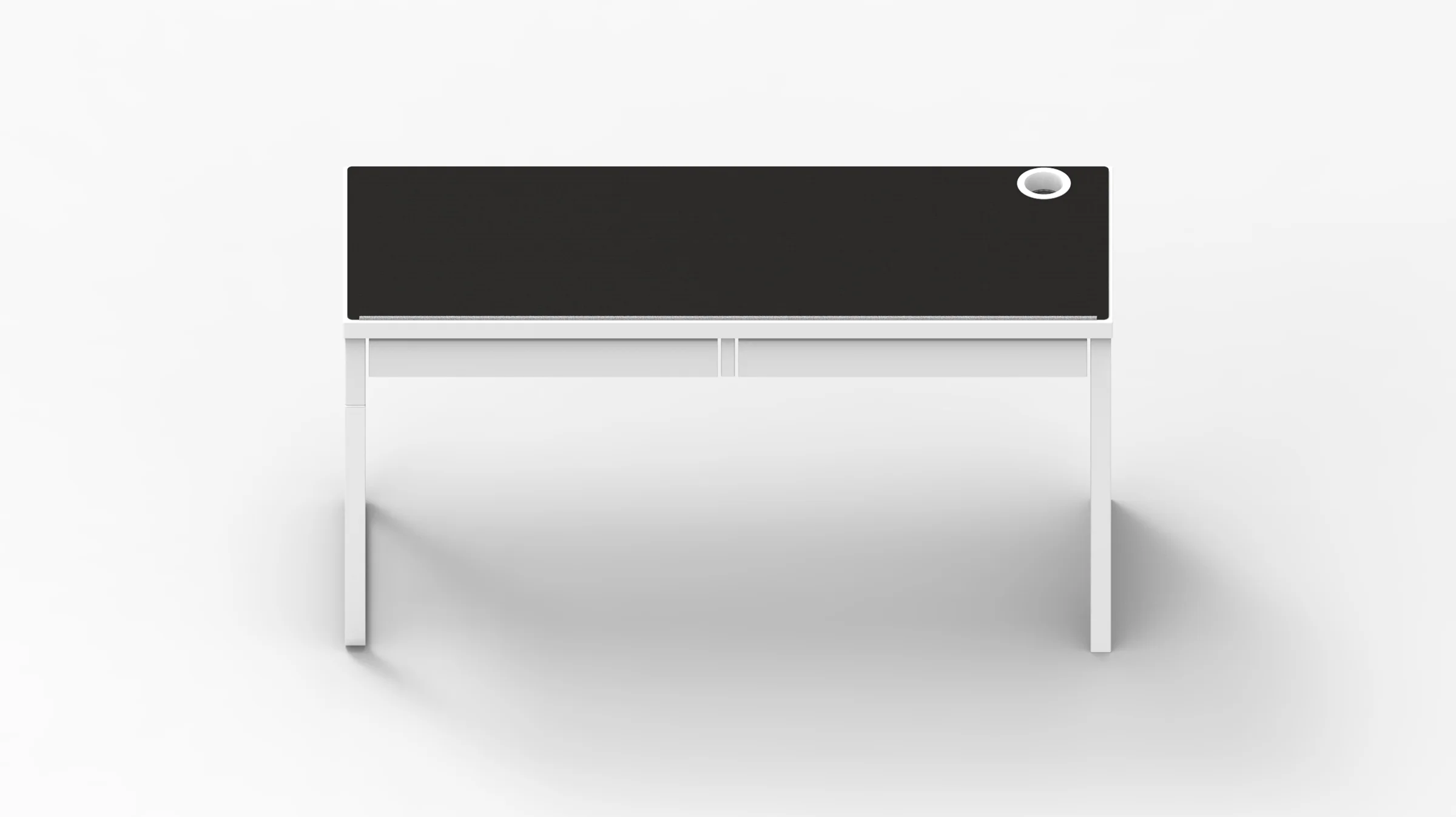 Black w/ White Stitching IKEA MICKE Desk Mat (56" / 142 cm) Full-desk Mouse Pad - Image 5