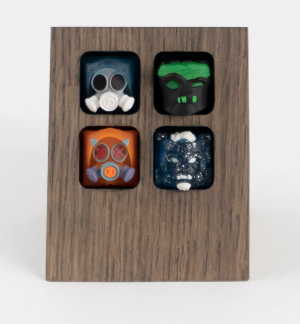 MK Custom 4-Key Wooden Backlit Artisan Keycap Display - Image 12
