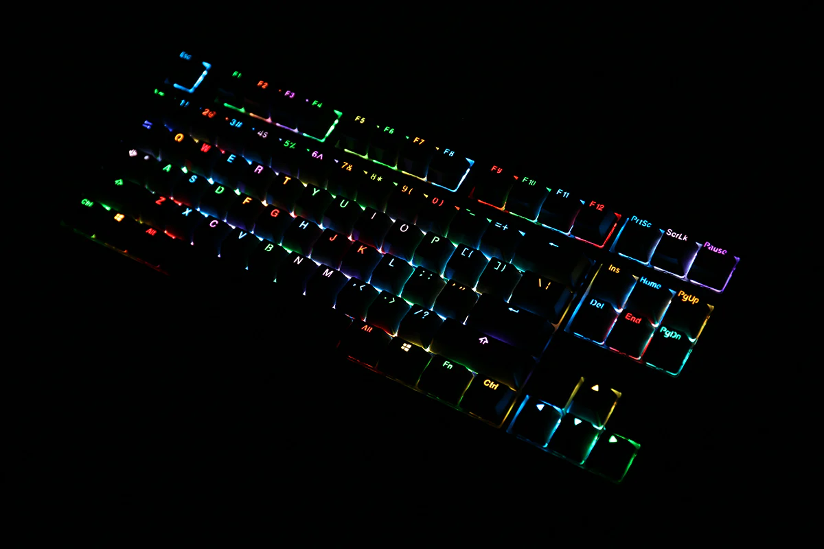MK Disco Black RGB LED TKL Double Shot PBT Mechanical Keyboard - Image 5