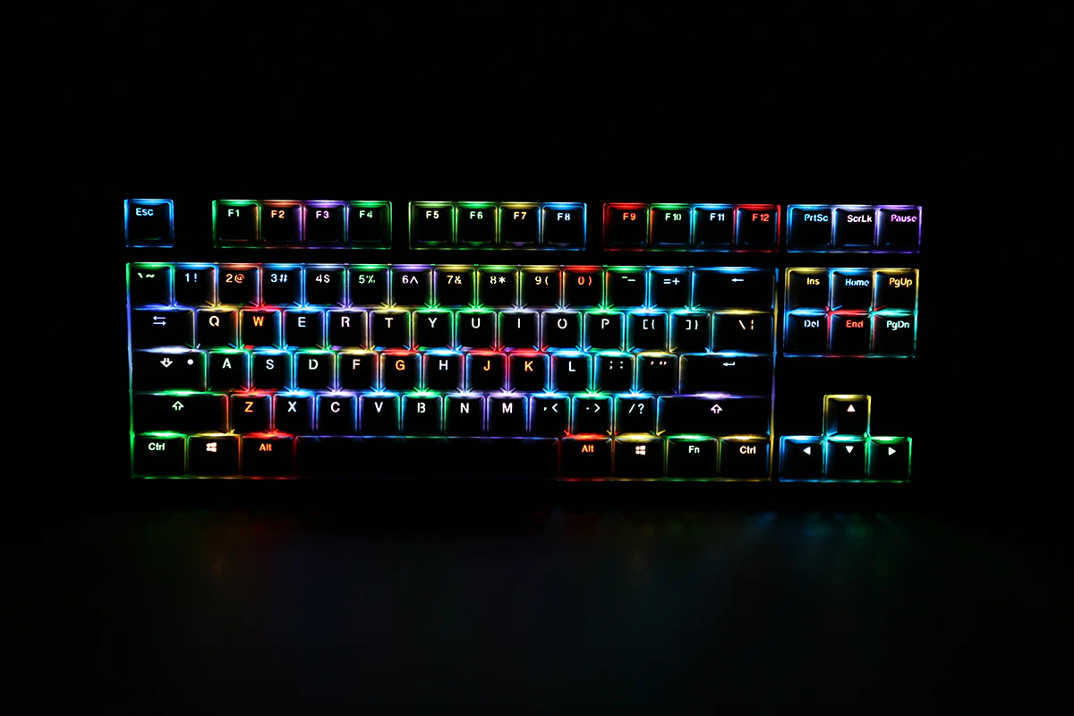MK Disco Black RGB LED TKL Double Shot PBT Mechanical Keyboard - Image 7