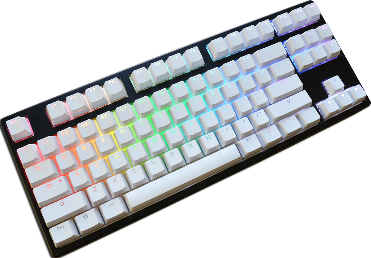 MK Disco White ABS Double Shot RGB LED TKL Mechanical Keyboard
