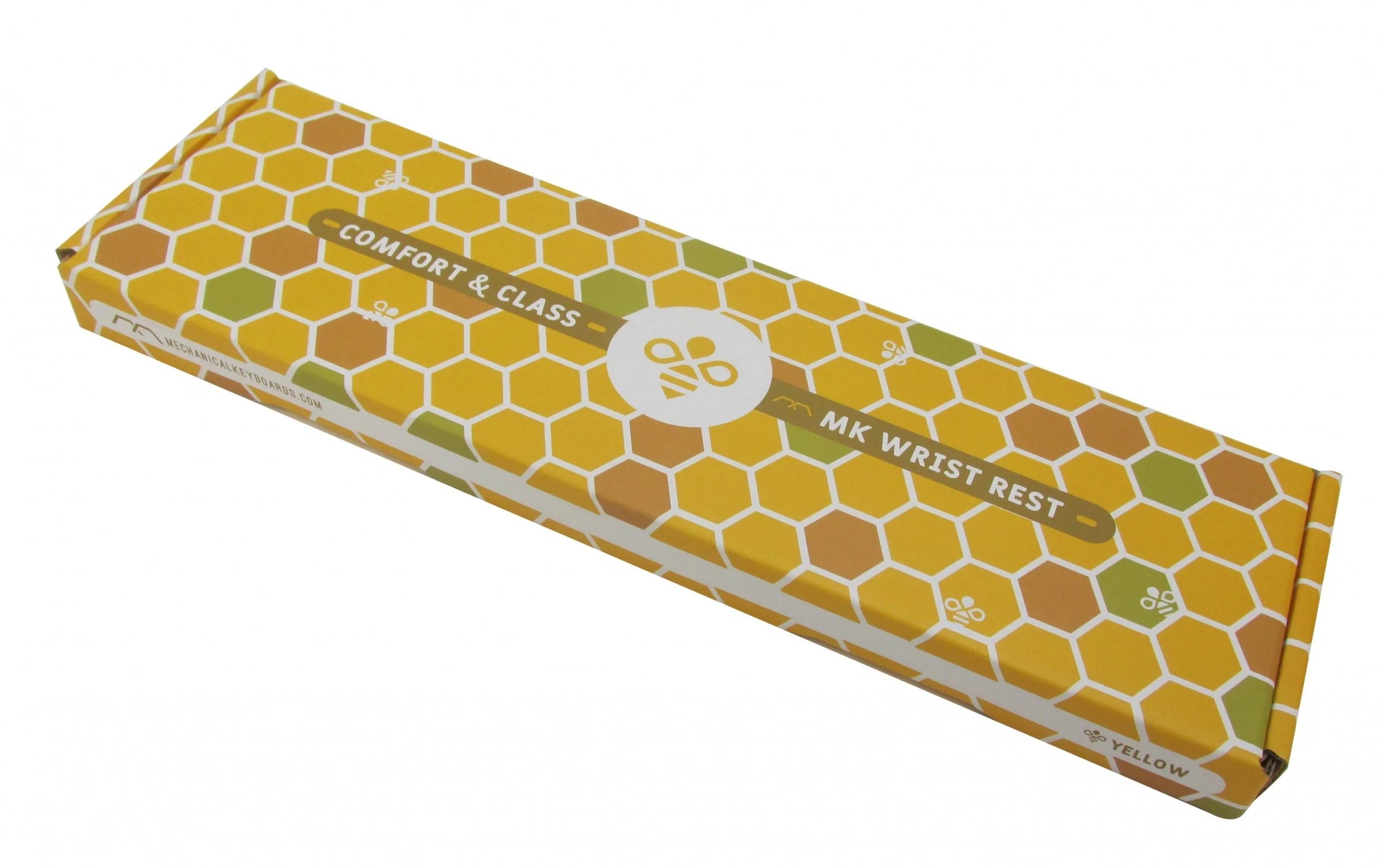 MK Honey Bee Compact 60% Wrist Rest Yellow Leather w/ Black Stitching - Image 2