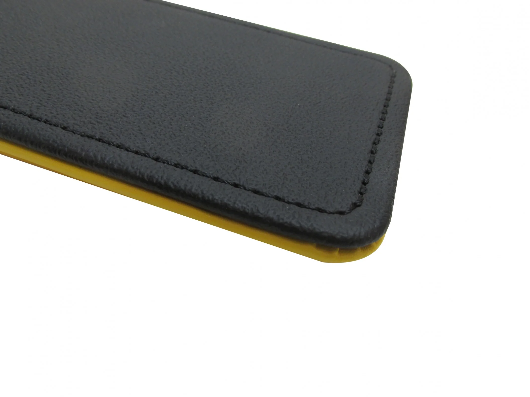 MK Honey Bee Compact 60% Wrist Rest Yellow Leather w/ Black Stitching - Image 4