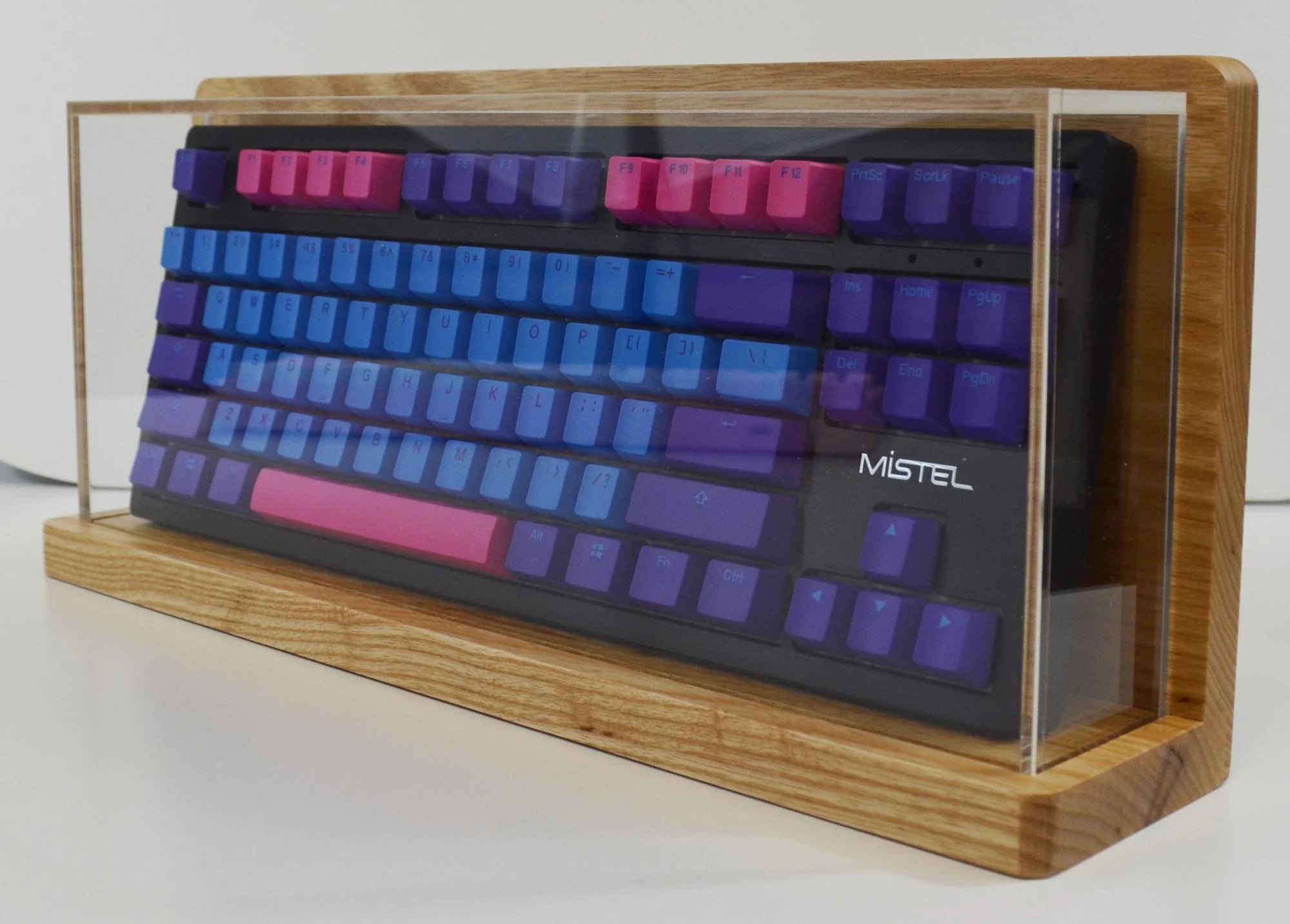 MK Pinta TKL Ash Wood Acrylic Keyboard Display - Image 3