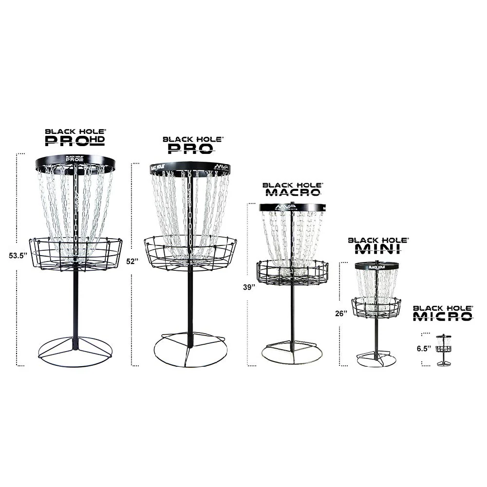 MVP Disc Sports Black Hole Pro HD 24-Chain Disc Golf Basket Target - Image 3