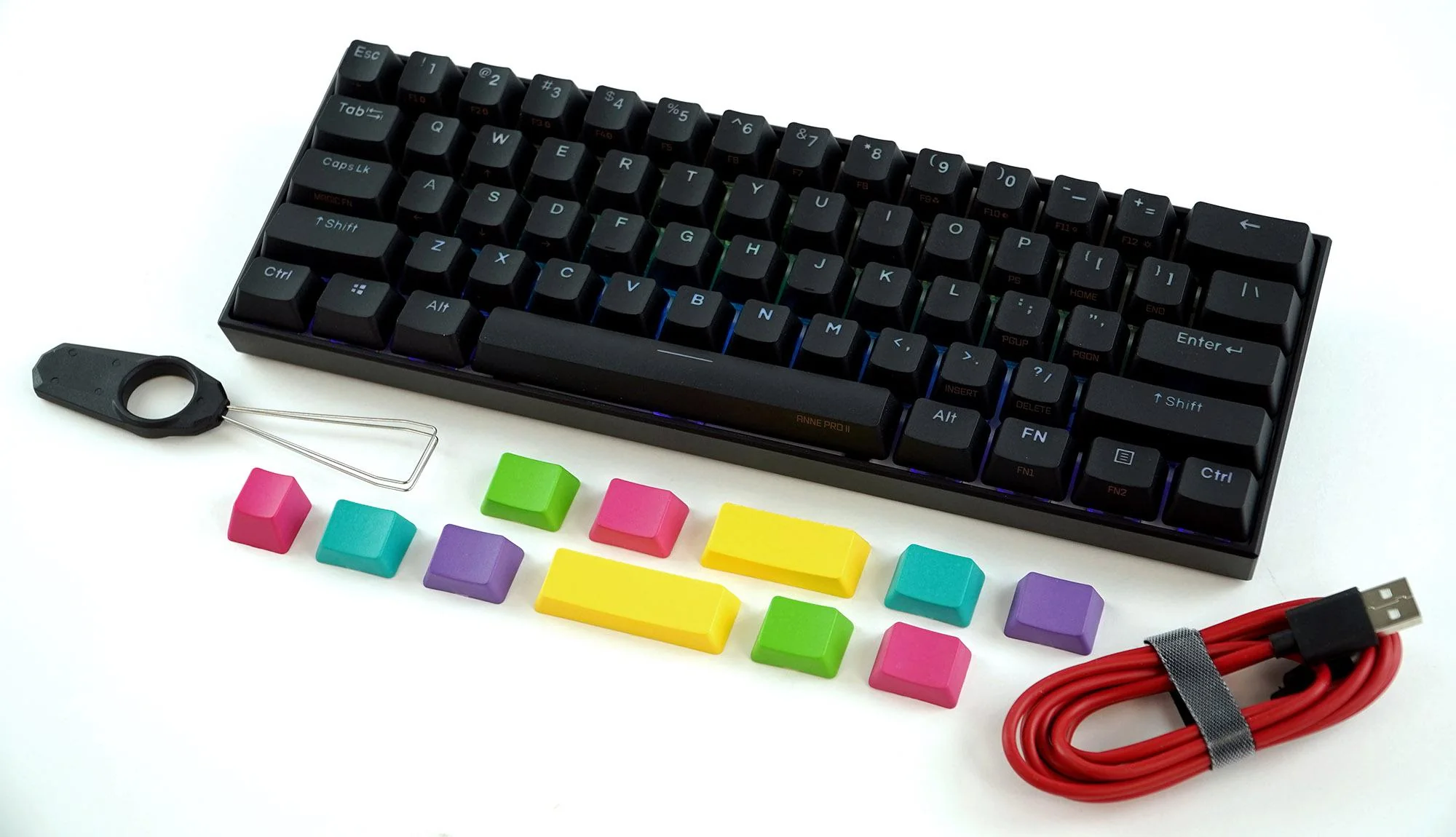 Obinslab Anne Pro 2 Black 60% Bluetooth RGB Mechanical Keyboard - Image 6
