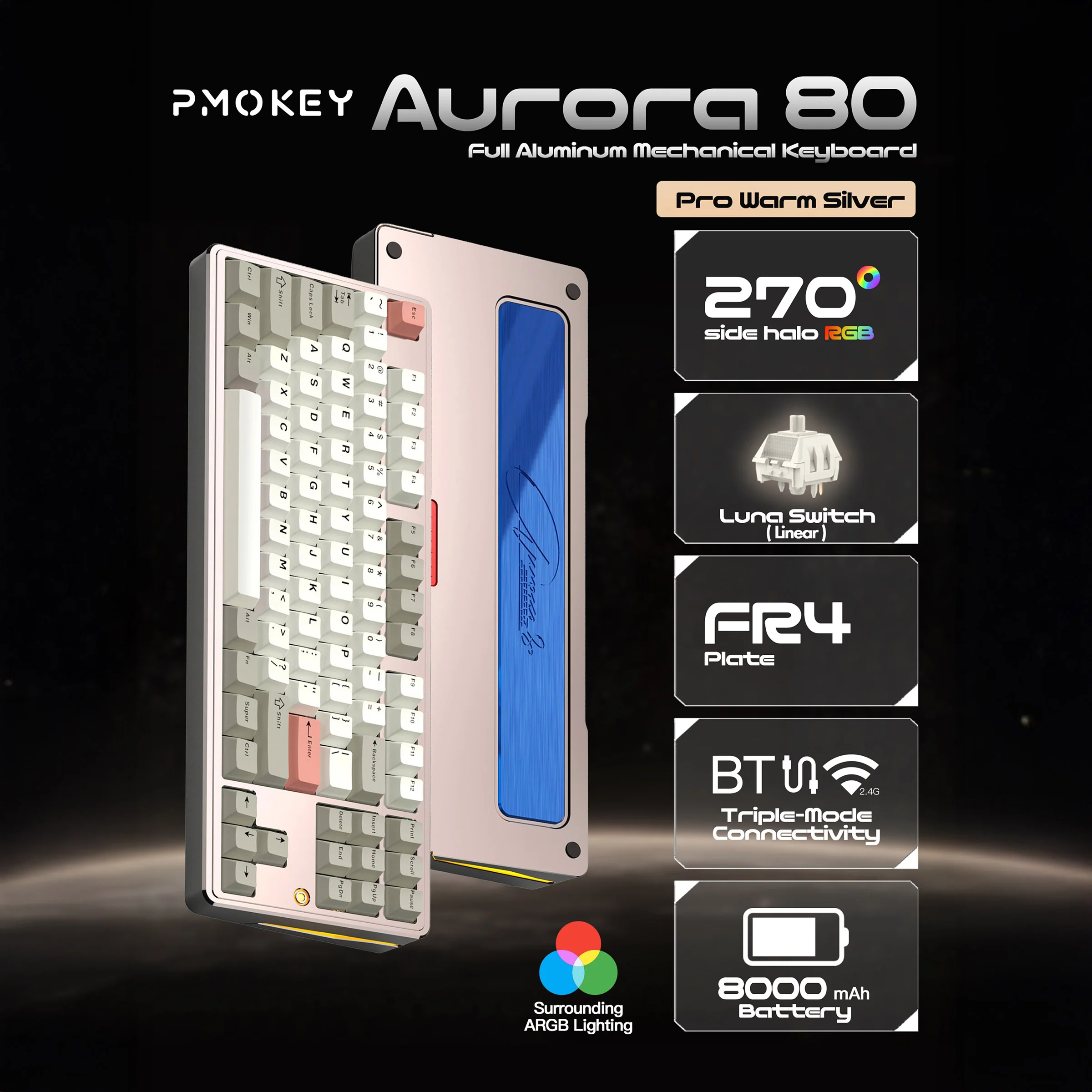 PMOKEY Aurora 80 Aluminum Wireless Keyboard - Image 29