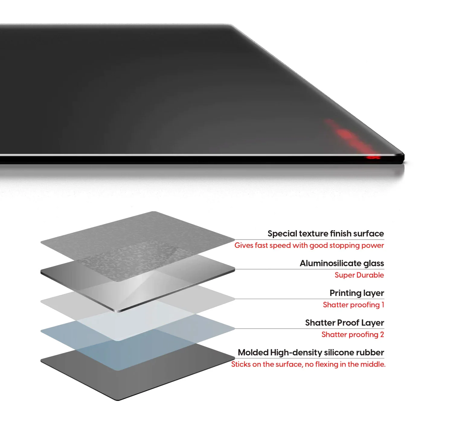 Pulsar Superglide Black Glass Mouse Pad - Image 2