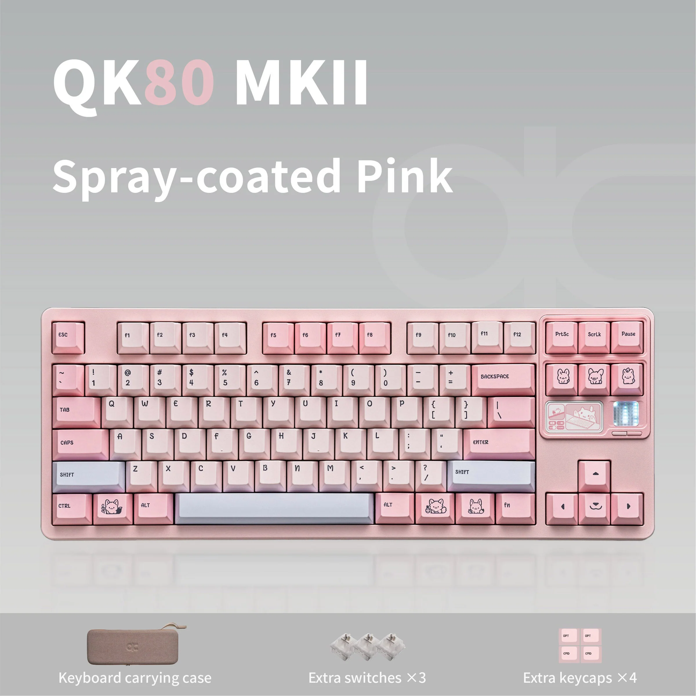 Qwertykeys QK80 Mk2 Aluminum Wireless Prebuilt Keyboard - Image 18