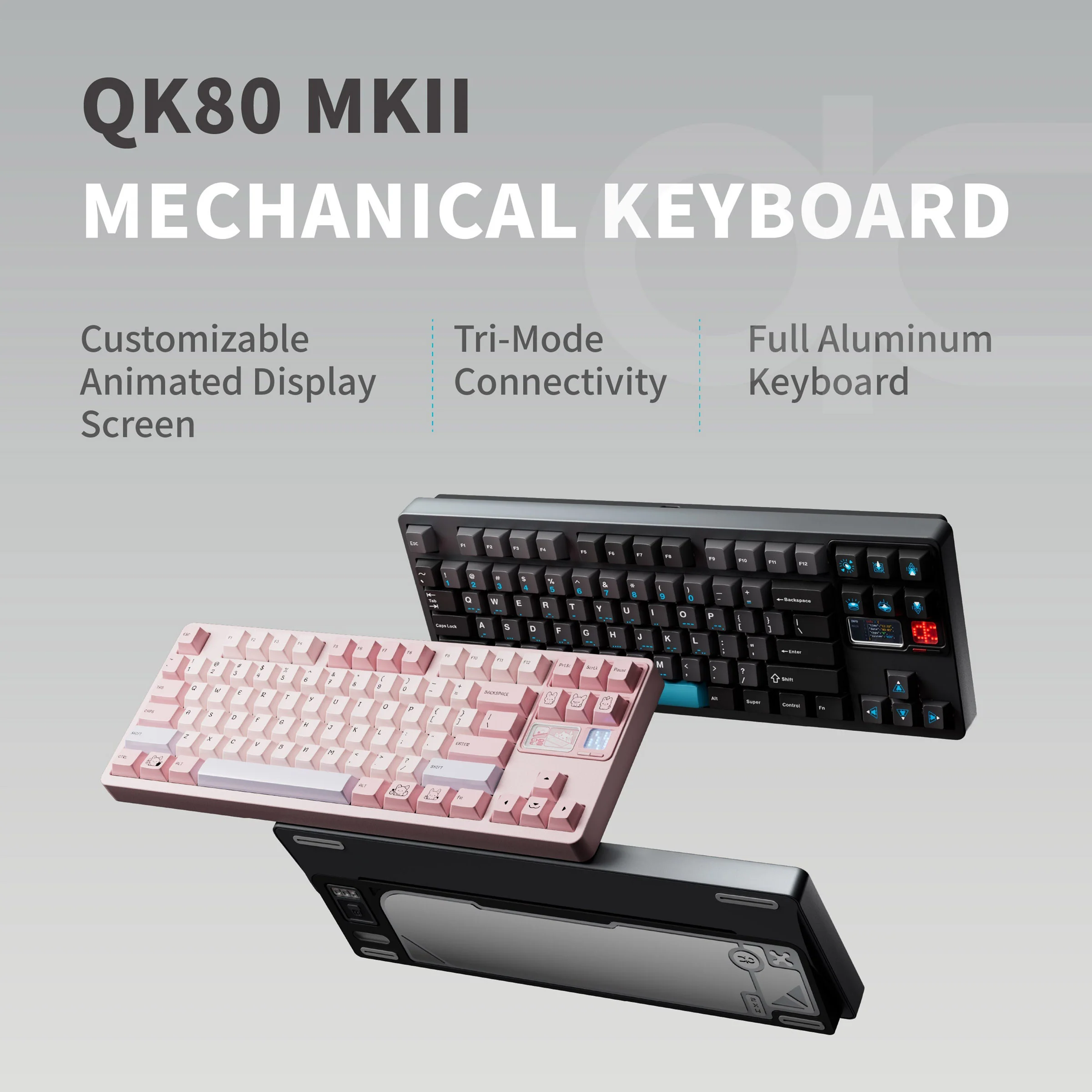 Qwertykeys QK80 Mk2 Aluminum Wireless Prebuilt Keyboard - Image 2