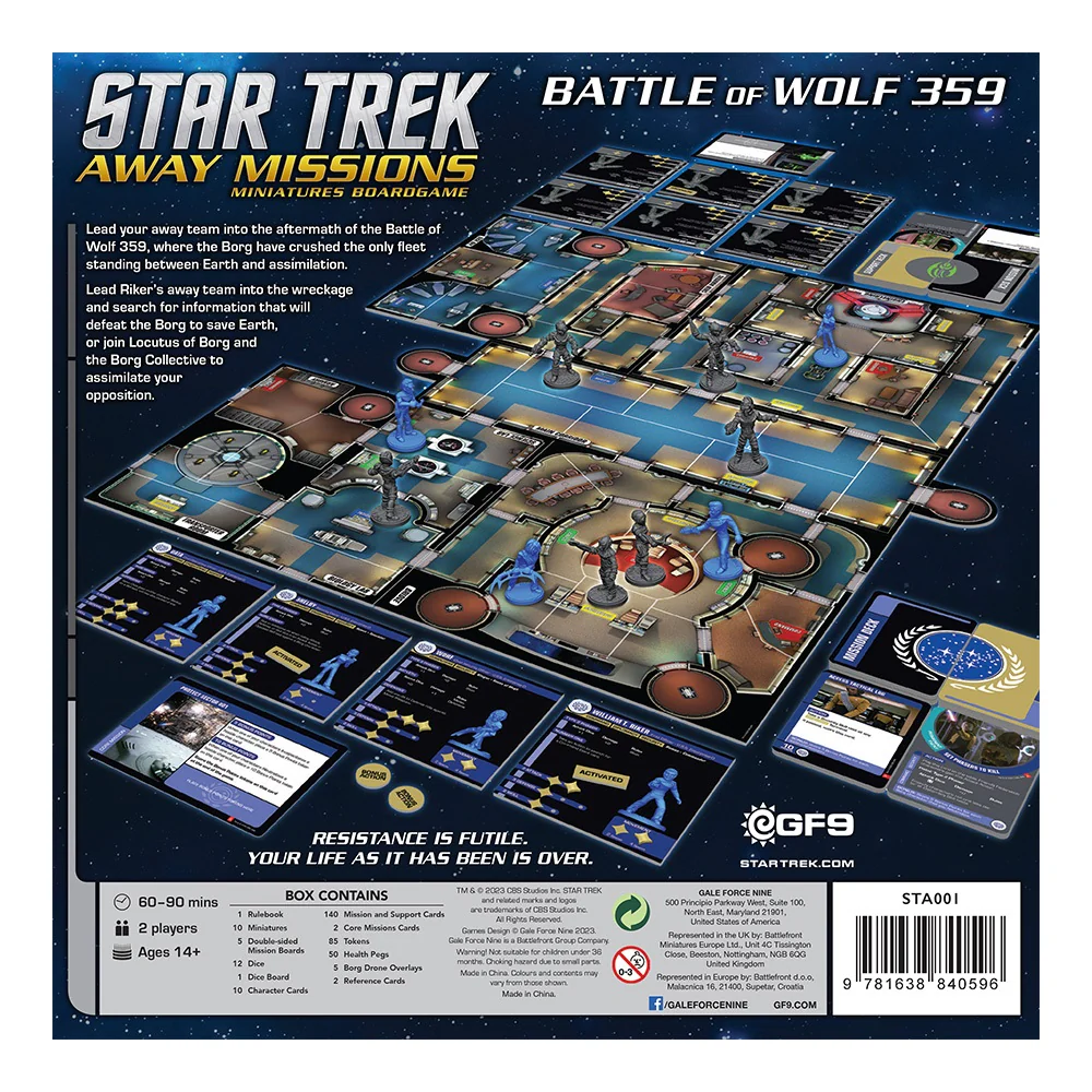 Star Trek Away Missions Battle of Wolf 359 Core Set Federation Versus The Borg - Image 8
