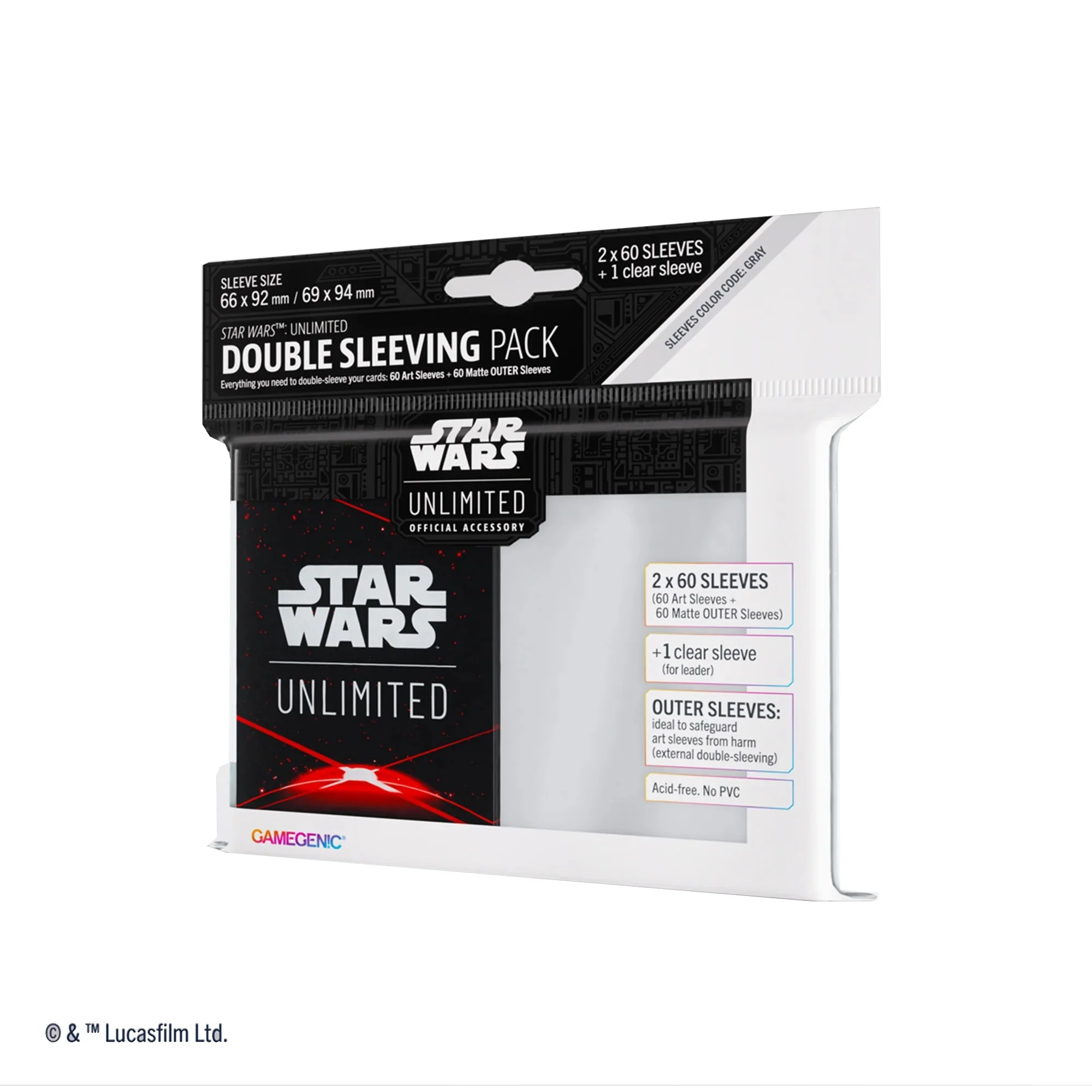 Star Wars Unlimited Art Card Sleeves Space Red Double Sleeving Pack