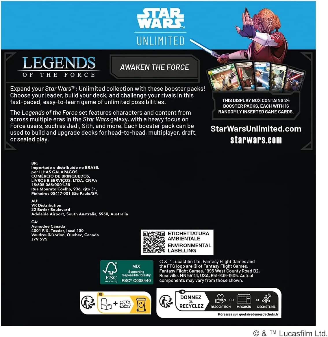 Star Wars Unlimited Legends of the Force Booster Pack Display - Image 4