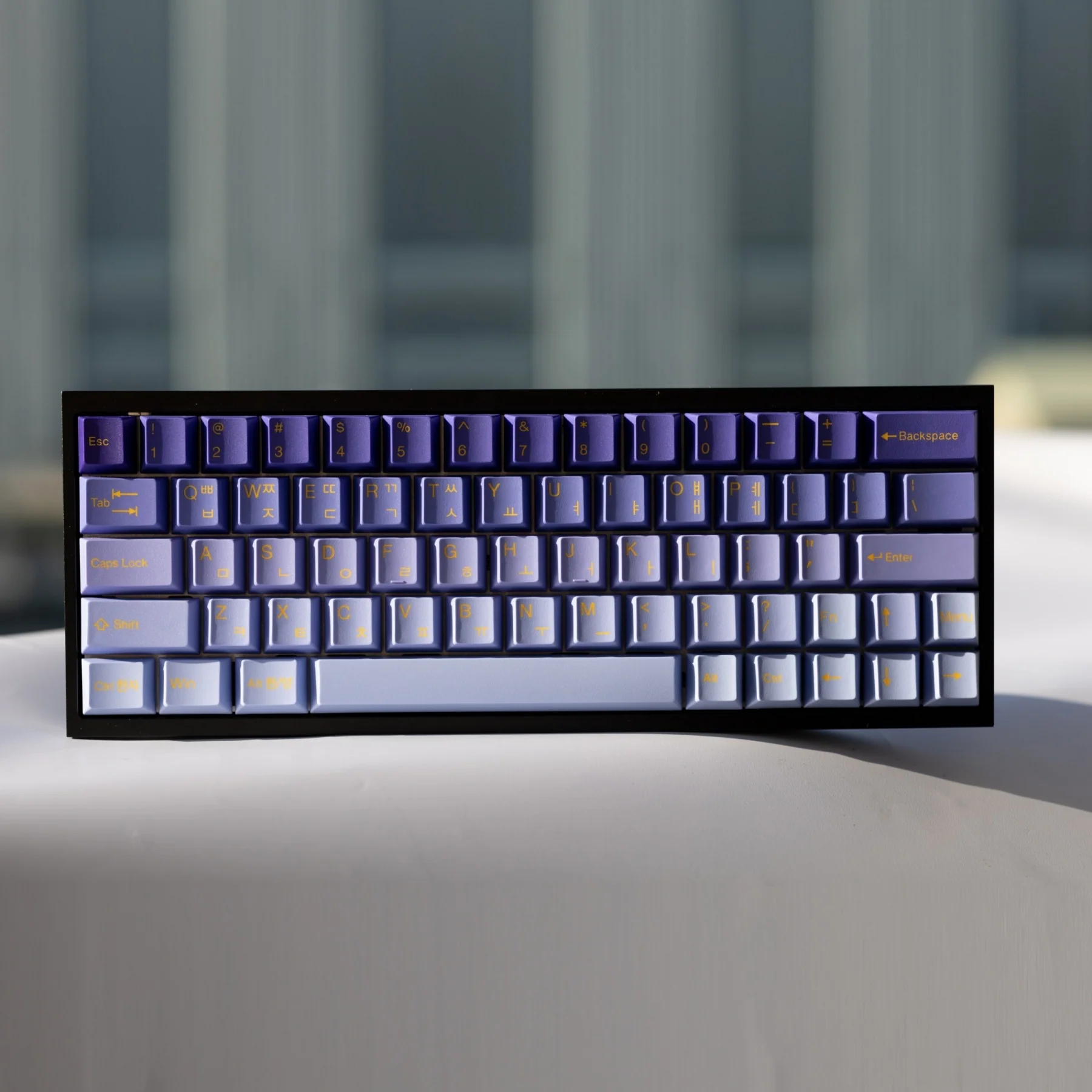 Tai-Hao Indigo Purple Gradient Hangul & English 117 Key Cubic Profile Double Shot ABS Keycap Set - Image 8