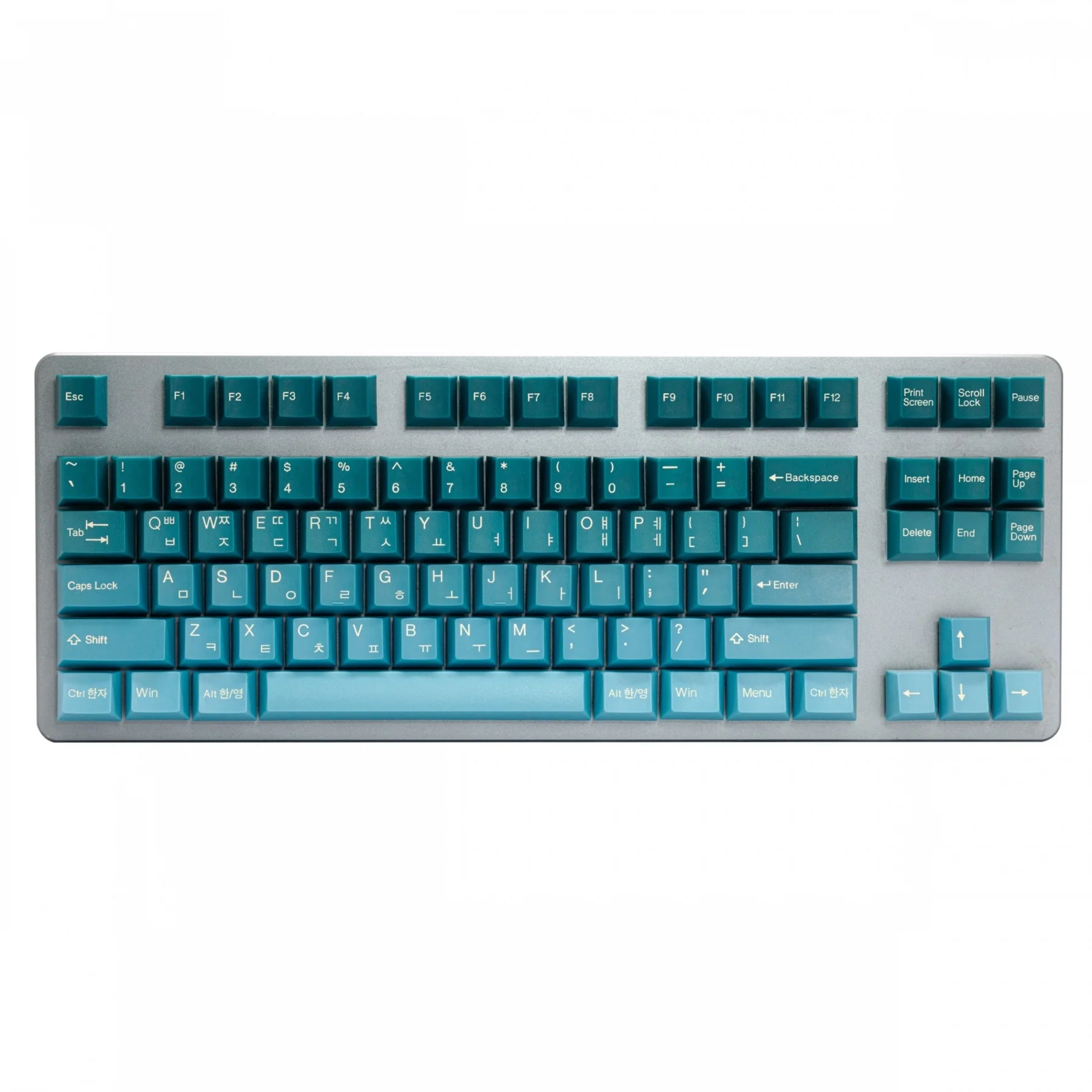 Tai-Hao Pine Green Gradient Hangul & English 117 Key Cubic Profile Double Shot ABS Keycap Set - Image 2