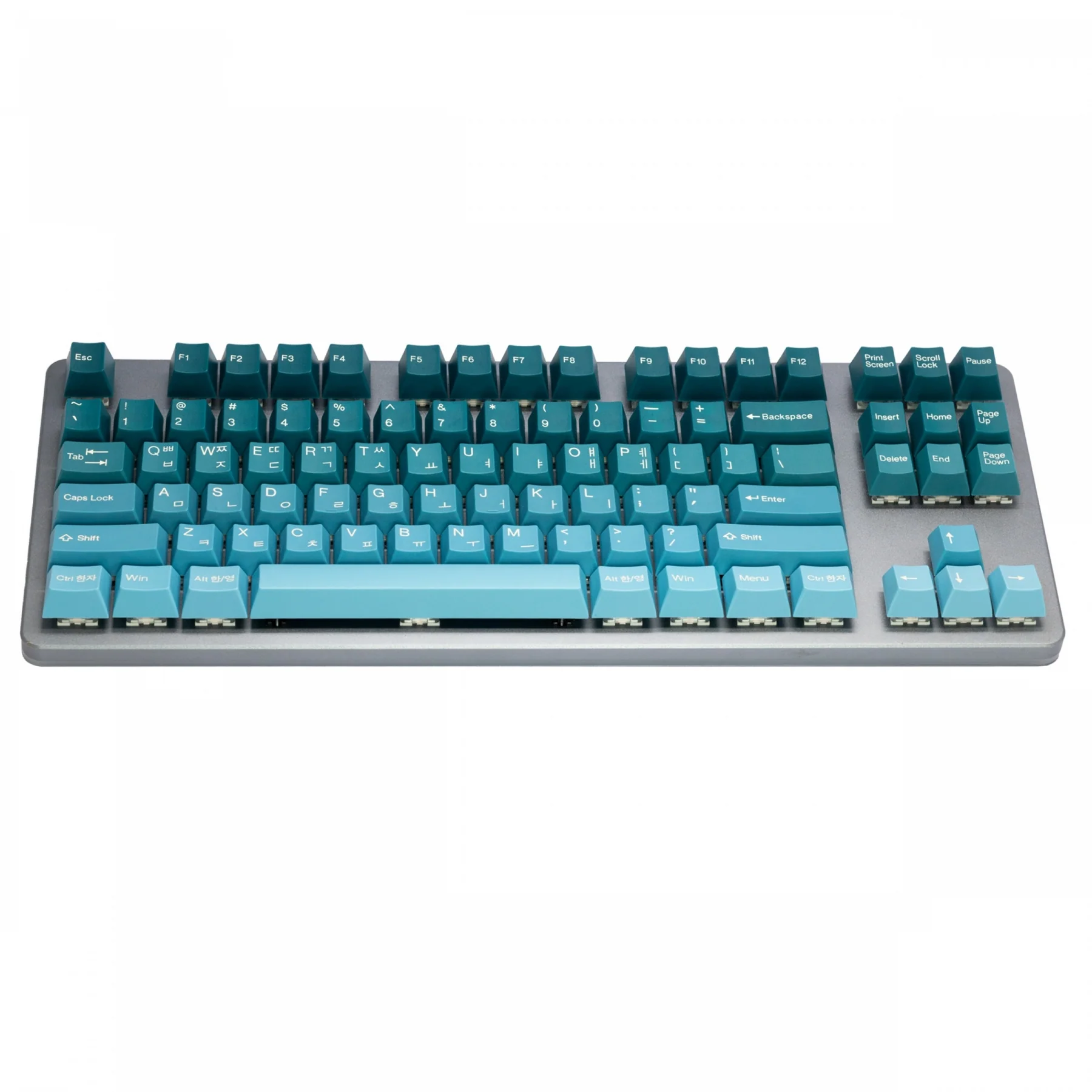 Tai-Hao Pine Green Gradient Hangul & English 117 Key Cubic Profile Double Shot ABS Keycap Set - Image 3
