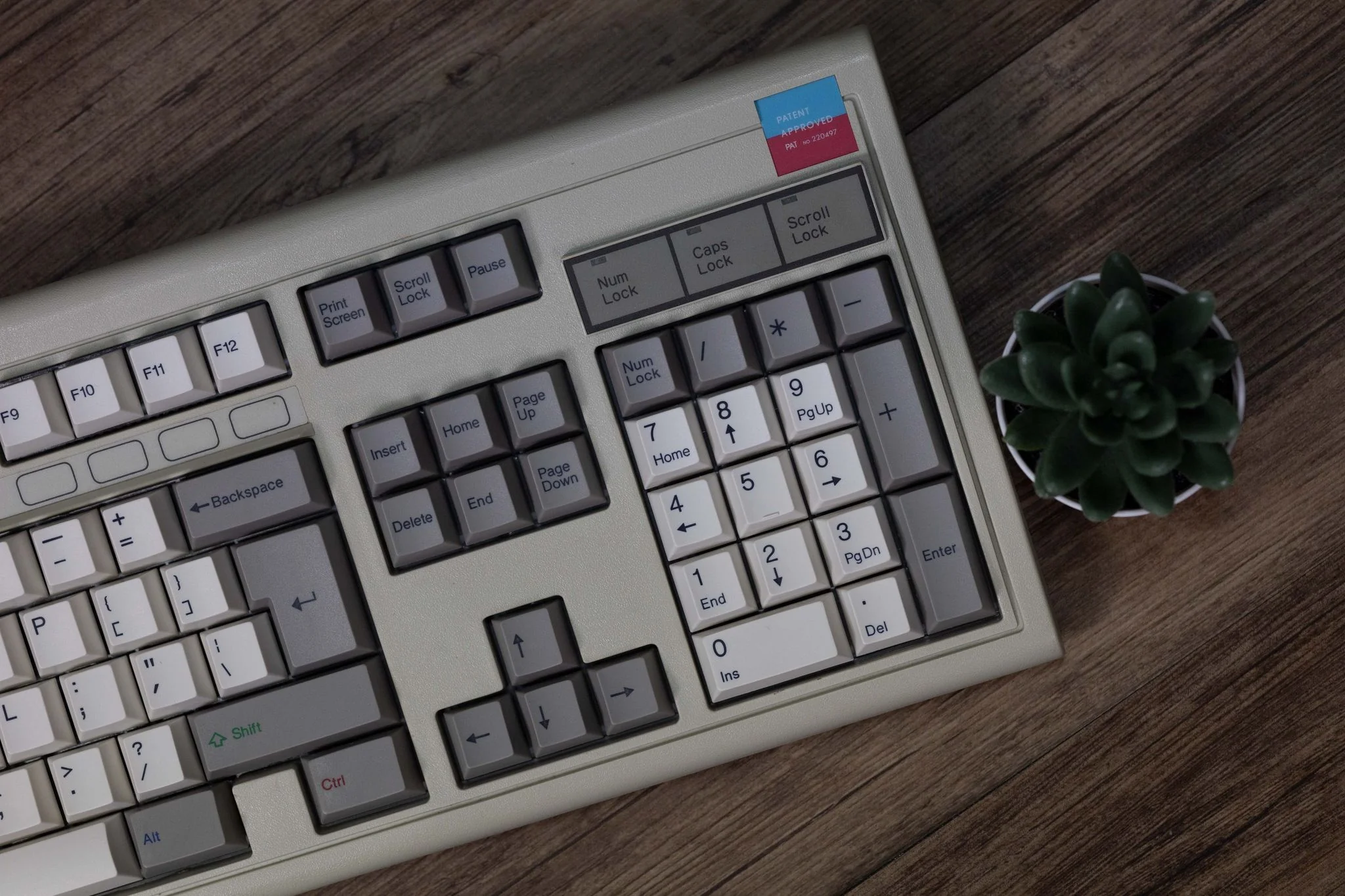 Tai-Hao Vintage White / Grey Backlit 138 Key Cubic Profile ABS Double Shot ALPS Keycap Set - Image 5