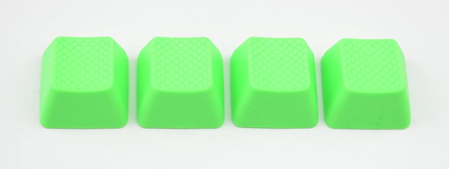 Tai-Hao Neon Green Row 1 Blank 4 Key OEM Profile TPR Rubber Keycap Set - Image 2