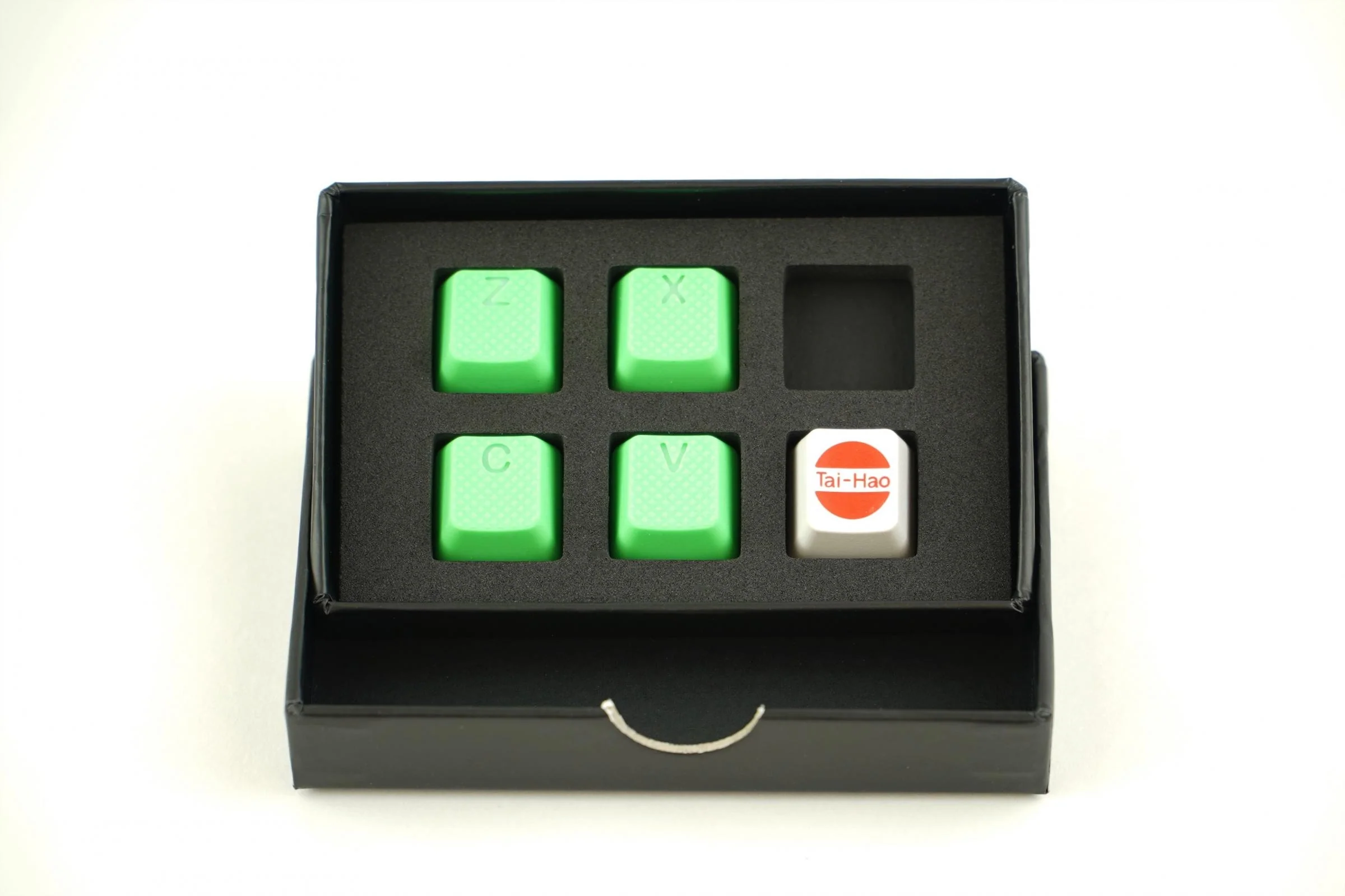Tai-Hao Green Row 1 Backlit 4 Key OEM Profile TPR Rubber Keycap Set - Image 2