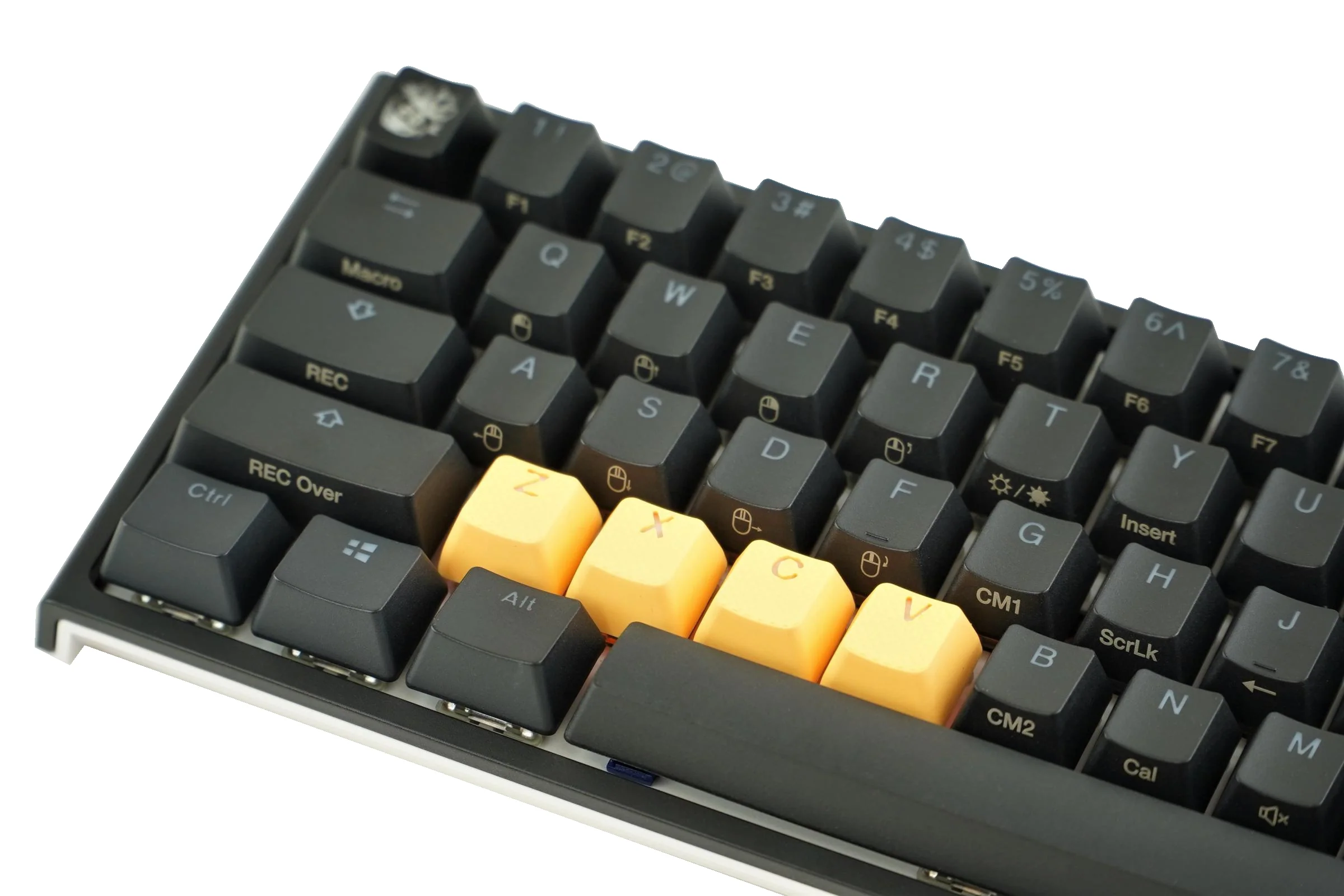 Tai-Hao Neon Orange Row 1 Backlit 4 Key OEM Profile TPR Rubber Keycap Set