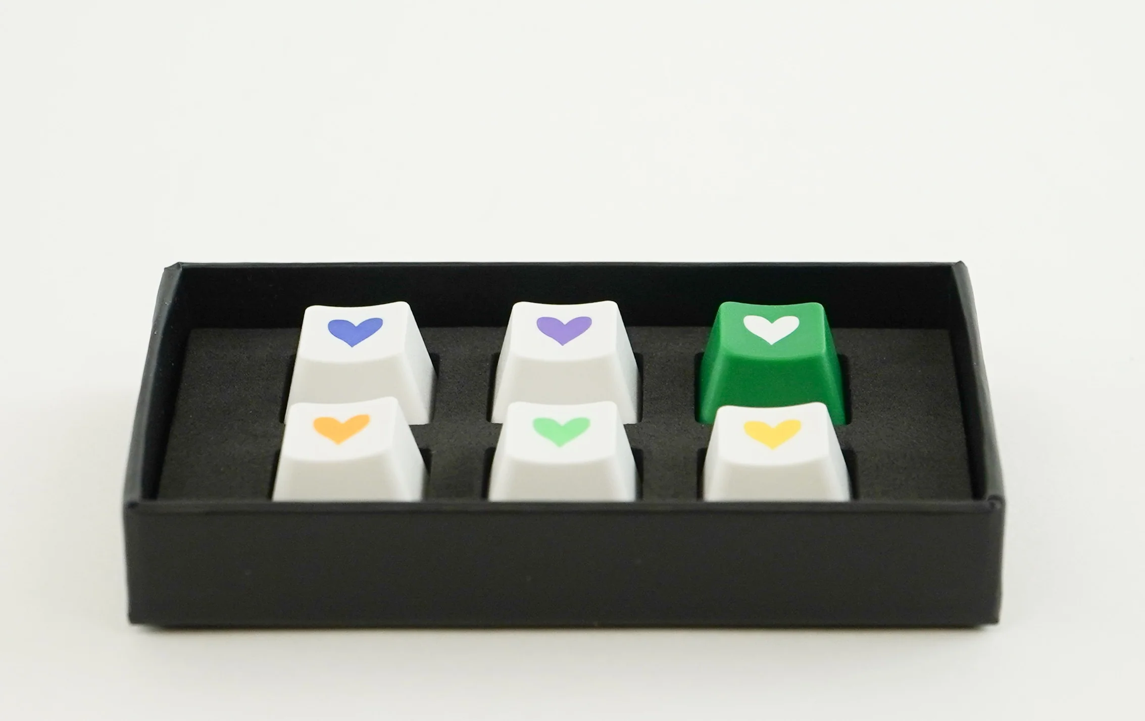 Tai-Hao Green Heart 6 Key OEM Profile ABS Keycap Set - Image 4