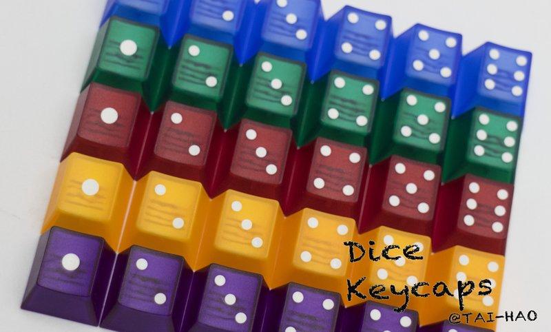 Tai-Hao Red Dice Translucent 6 Key OEM Profile ABS Keycap Set - Image 3