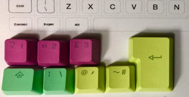 Tai-Hao Rainbow Sherbet ISO Backlit 8 Key OEM Profile Double Shot PBT Keycap Set