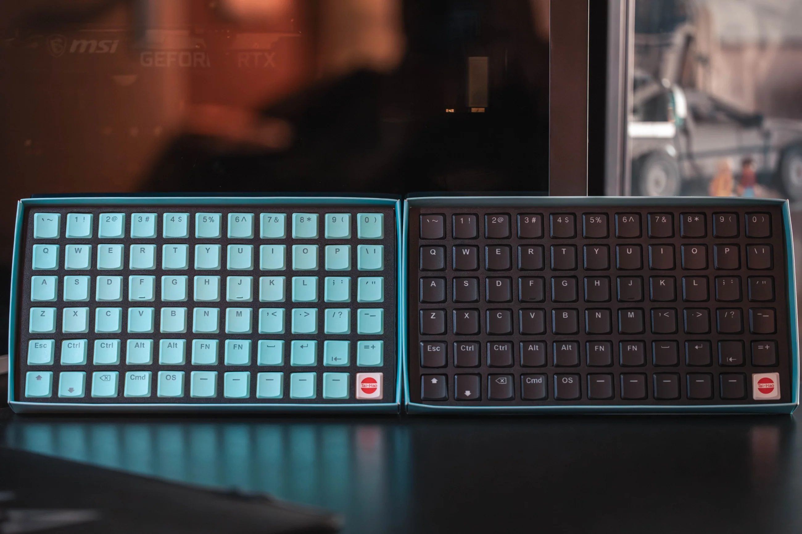 Tai-Hao Black THT Backlit 65 Key Double Shot PBT Low Profile Keycap Set - Image 6