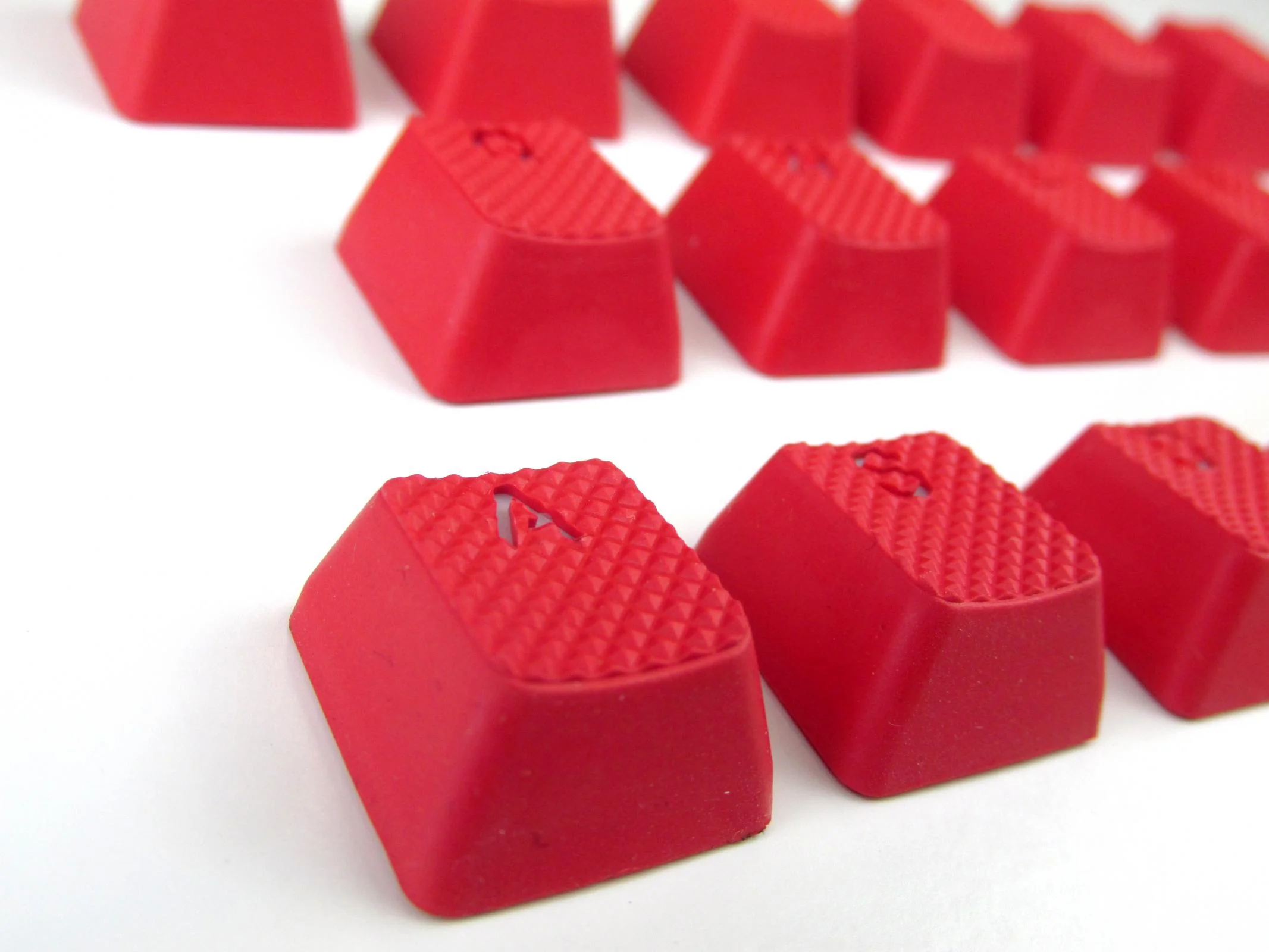 Tai-Hao Red Backlit 18 Key OEM Profile Double Shot TPR Rubber Keycap Set - Image 2