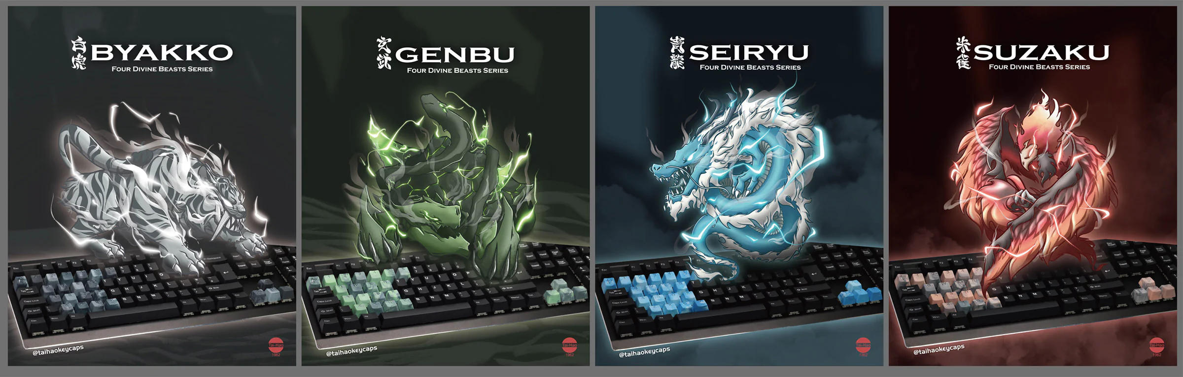 Tai-Hao TPR MKII Apatite Backlit 23 Key OEM Profile Rubber Keycap Set - Image 2