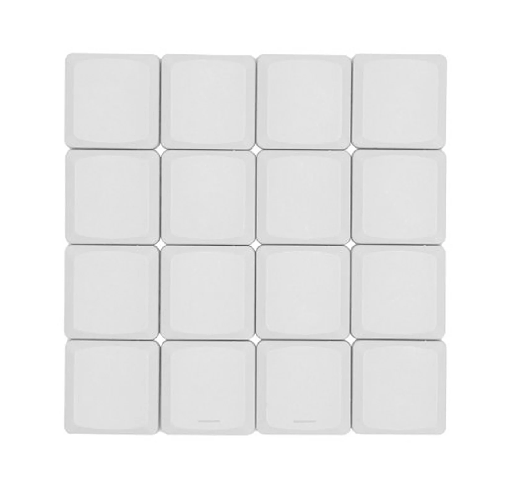 Tai-Hao White THT Blank 18 Key PBT Low Profile Keycap Set