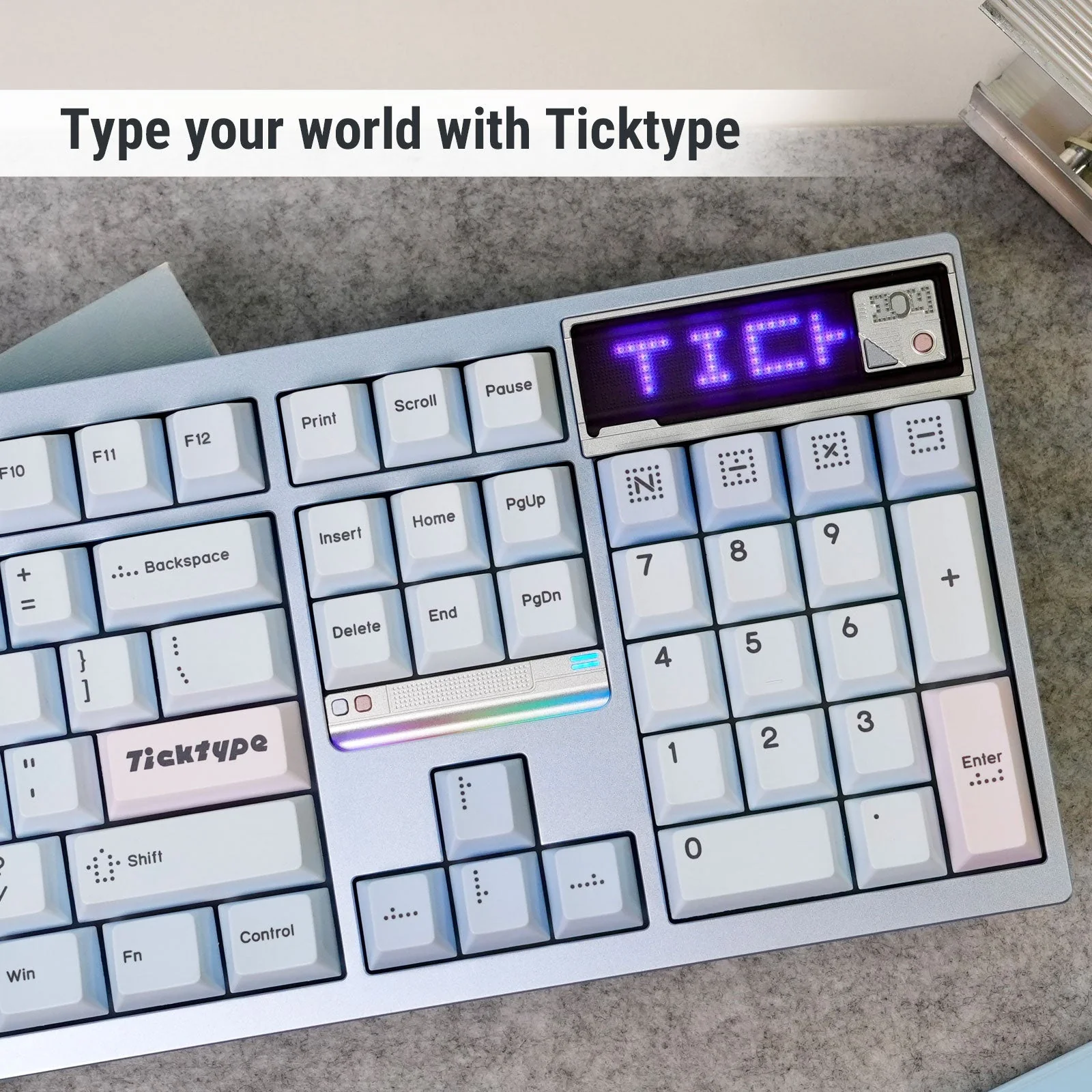 Ticktype DP104 8K Aluminum Wireless RGB Keyboard - Image 31