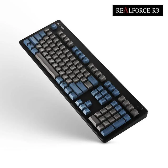Topre Realforce R3 Grey / Blue Wireless Keyboard - Image 9