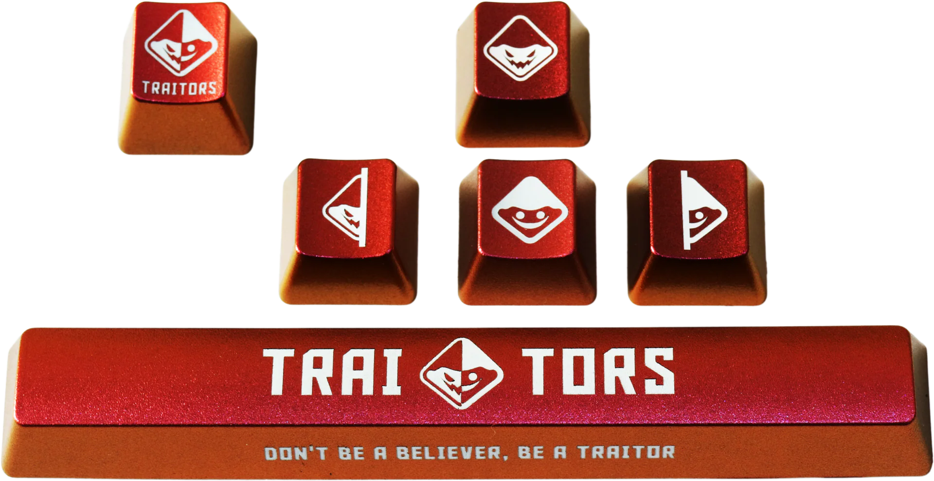 Traitors Classic Colorshifting Backlit 6 Key OEM Profile Laser Engraved ABS Keycap Set