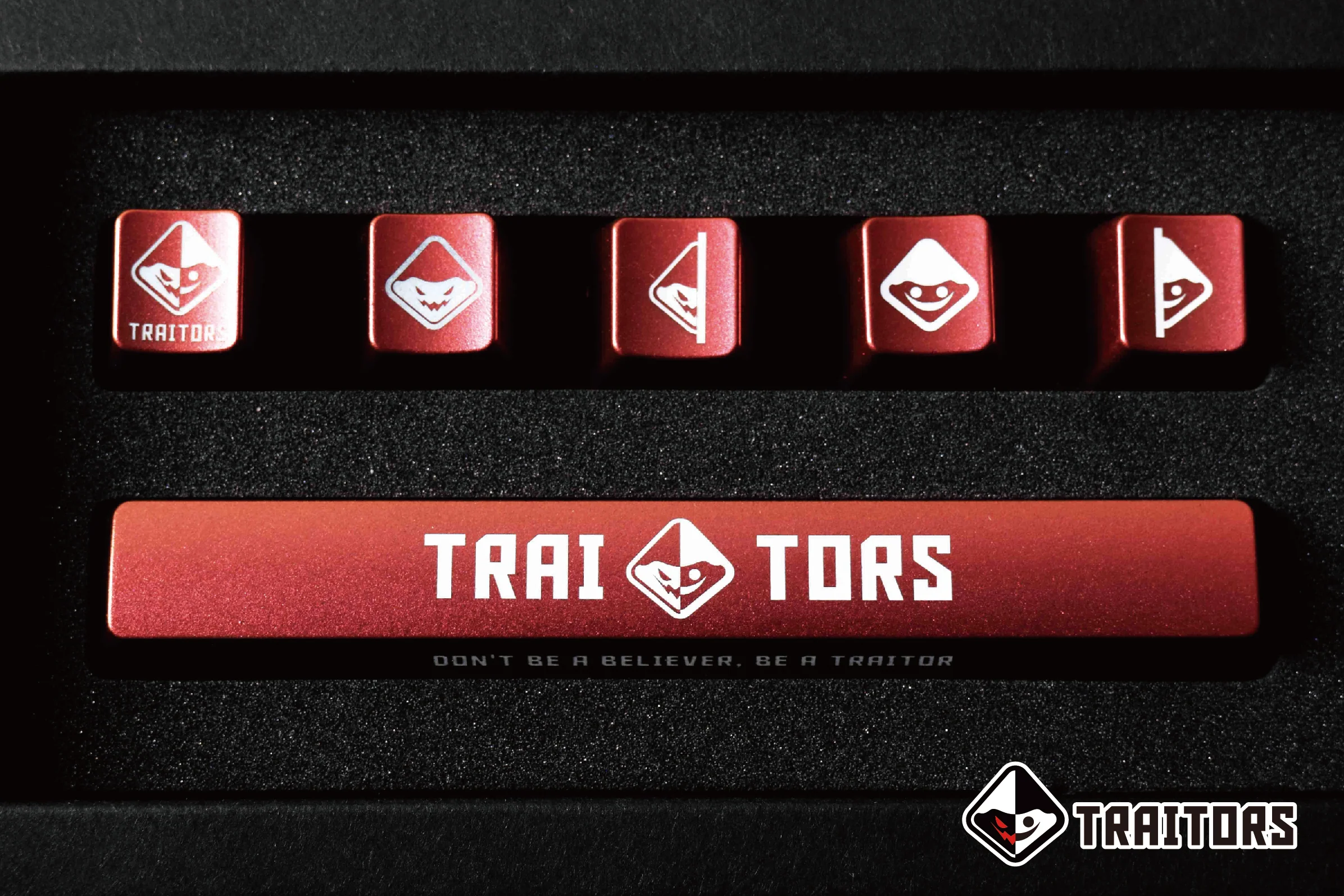 Traitors Classic Colorshifting Backlit 6 Key OEM Profile Laser Engraved ABS Keycap Set - Image 4
